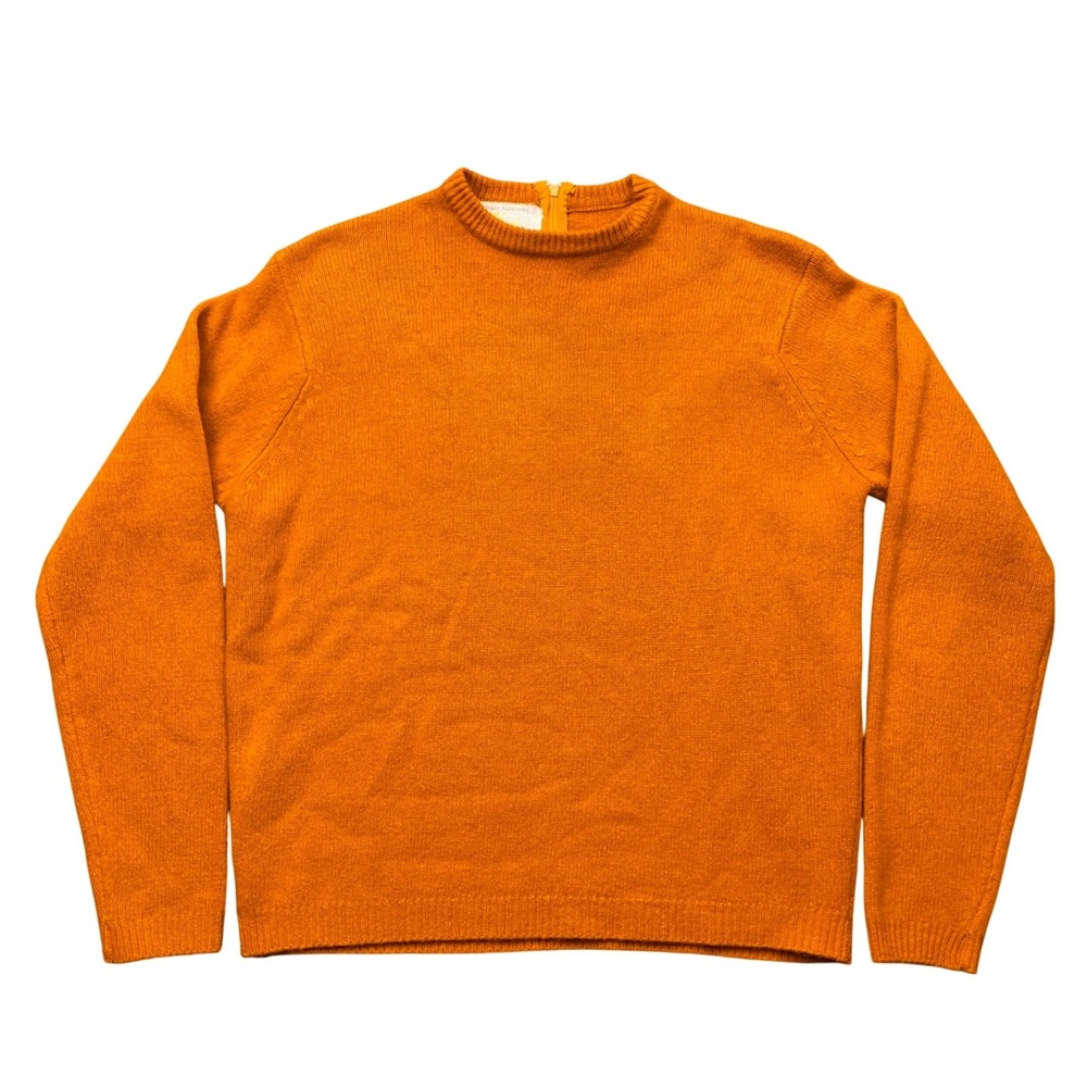 Vintage Tami‎ Lambswool Sweater Burnt Orange Back Zip Crewneck Hong Kong Grunge